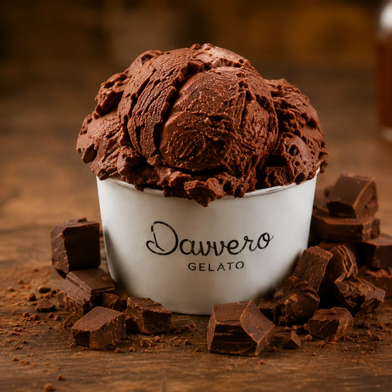 Gelato de chocolate belga intenso