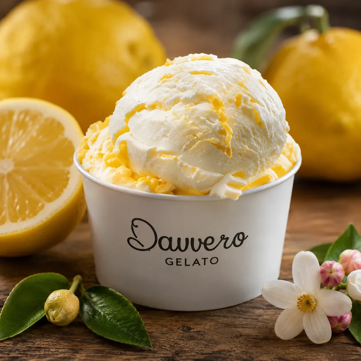 Gelato de limone siciliano refrescante