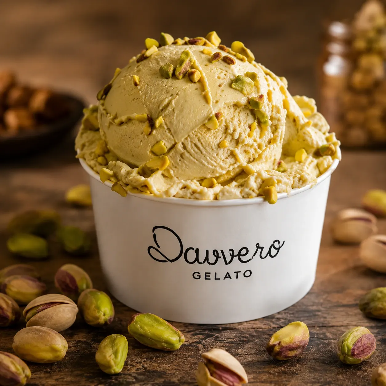 Gelato de pistache siciliano