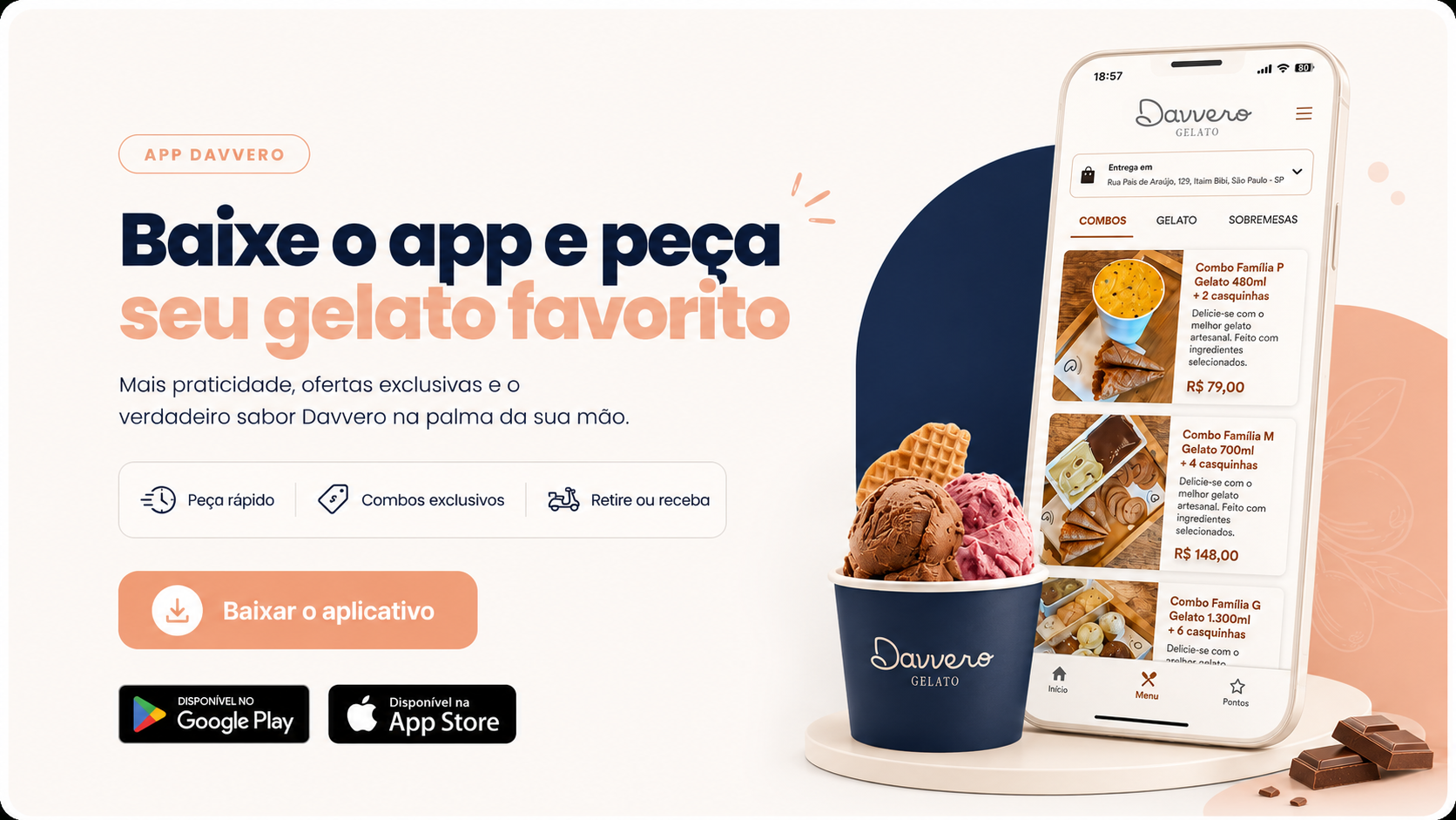 Baixe o app Davvero Gelato